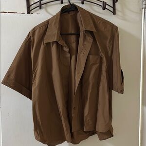 Zara brown buttoned shirt